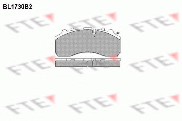 FTE BL1730B2 Комплект гальмівних колодок, дискове гальмо