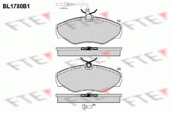 FTE BL1780B1 Комплект гальмівних колодок, дискове гальмо