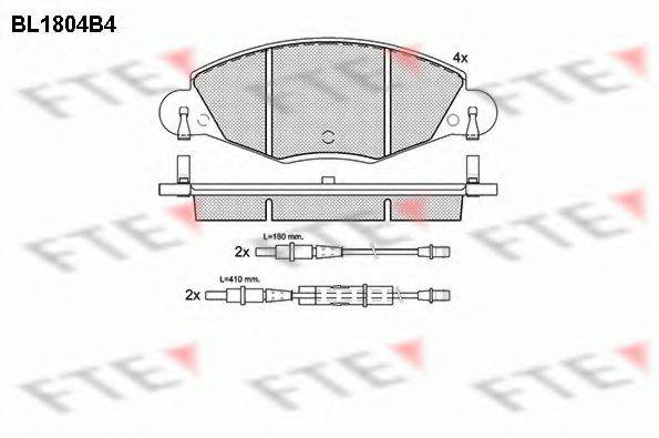 FTE BL1804B4 Комплект гальмівних колодок, дискове гальмо