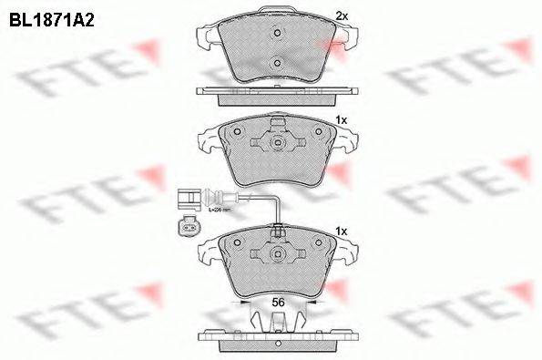 FTE BL1871A2 Комплект гальмівних колодок, дискове гальмо