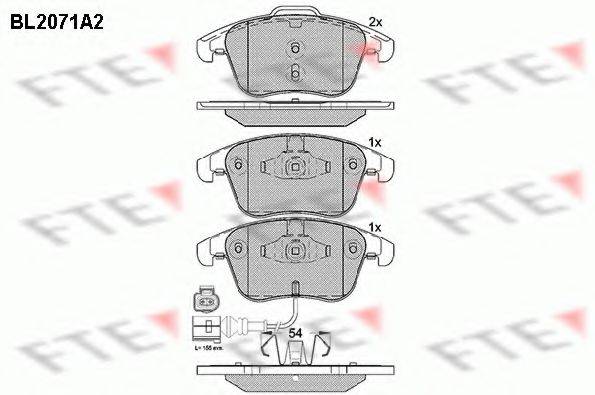 FTE BL2071A2 Комплект гальмівних колодок, дискове гальмо