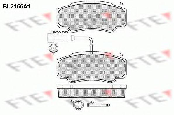 FTE BL2166A1 Комплект гальмівних колодок, дискове гальмо