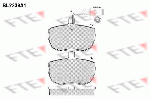 FTE BL2339A1 Комплект гальмівних колодок, дискове гальмо