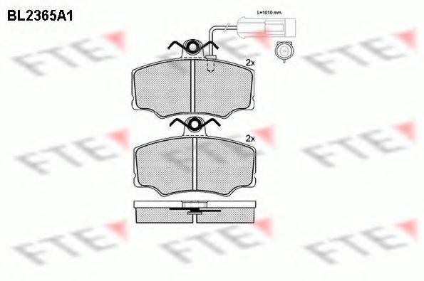 FTE BL2365A1 Комплект гальмівних колодок, дискове гальмо