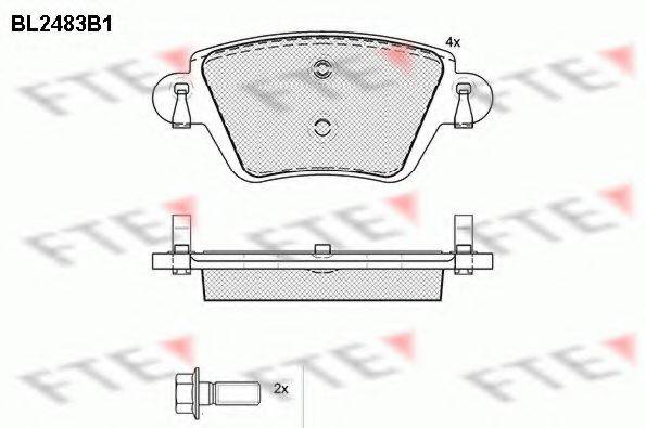 FTE BL2483B1 Комплект гальмівних колодок, дискове гальмо
