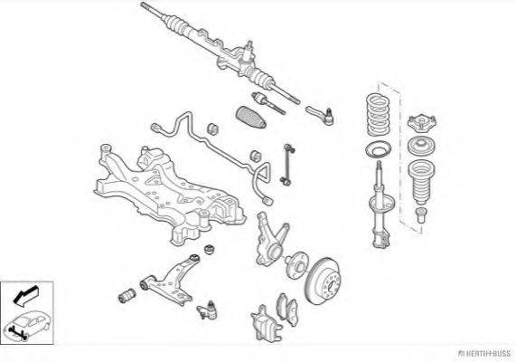 HERTH+BUSS JAKOPARTS N02518VA Рульове управління; Підвіска колеса