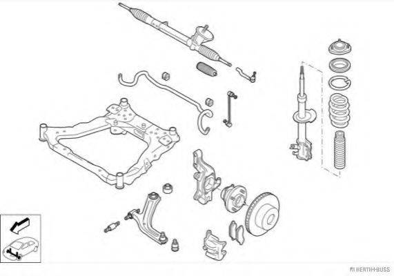 HERTH+BUSS JAKOPARTS N04308VA Рульове управління; Підвіска колеса