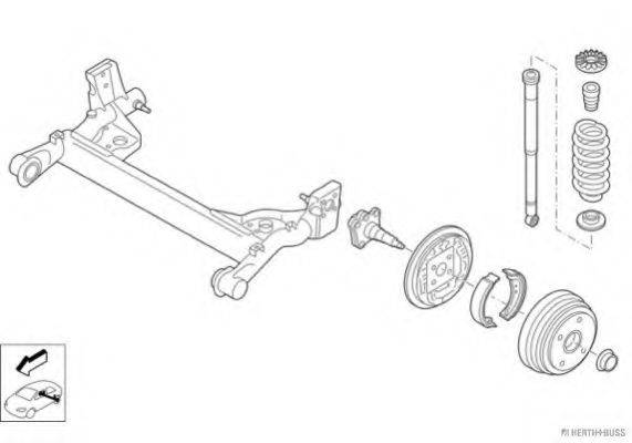 HERTH+BUSS JAKOPARTS N03889HA Рульове управління; Підвіска колеса