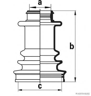 HERTH+BUSS JAKOPARTS J2861009 Комплект пильника, приводний вал