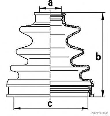 HERTH+BUSS JAKOPARTS J2862005 Комплект пильника, приводний вал