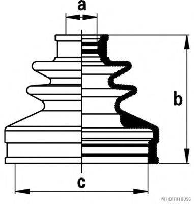 HERTH+BUSS JAKOPARTS J2867013 Комплект пильника, приводний вал