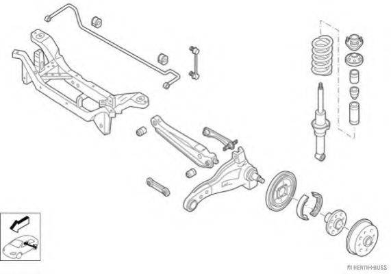 HERTH+BUSS JAKOPARTS N00678HA Рульове управління; Підвіска колеса