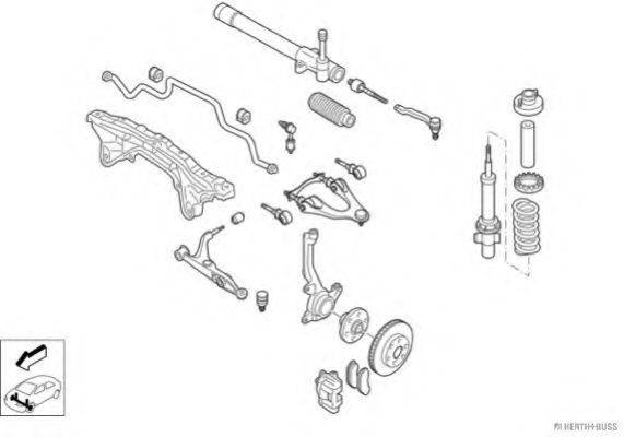 HERTH+BUSS JAKOPARTS N00848VA Рульове управління; Підвіска колеса