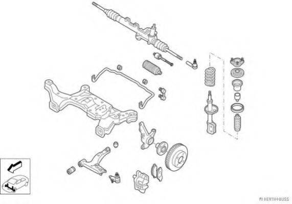 HERTH+BUSS JAKOPARTS N00969VA Рульове управління; Підвіска колеса