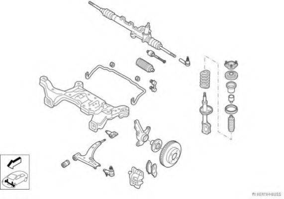 HERTH+BUSS JAKOPARTS N00971VA Рульове управління; Підвіска колеса