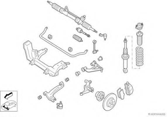 HERTH+BUSS JAKOPARTS N01751VA Рульове управління; Підвіска колеса