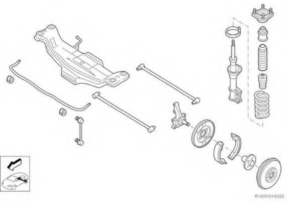 HERTH+BUSS JAKOPARTS N01915HA Рульове управління; Підвіска колеса