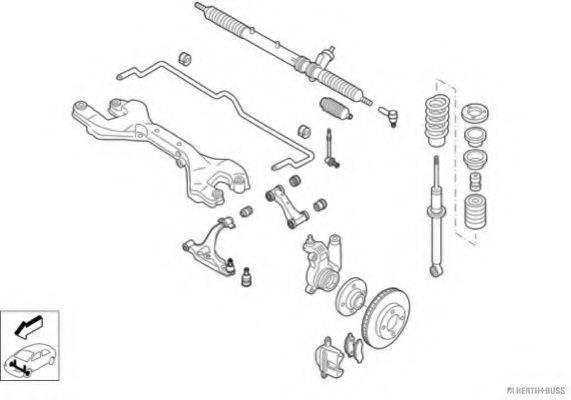 HERTH+BUSS JAKOPARTS N01932VA Рульове управління; Підвіска колеса
