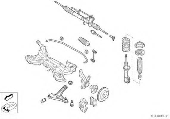 HERTH+BUSS JAKOPARTS N02627VA Рульове управління; Підвіска колеса