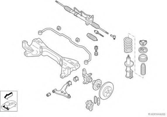 HERTH+BUSS JAKOPARTS N02662VA Рульове управління; Підвіска колеса