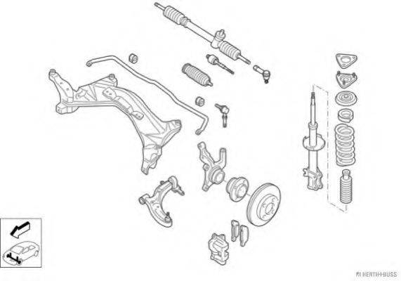 HERTH+BUSS JAKOPARTS N02718VA Рульове управління; Підвіска колеса