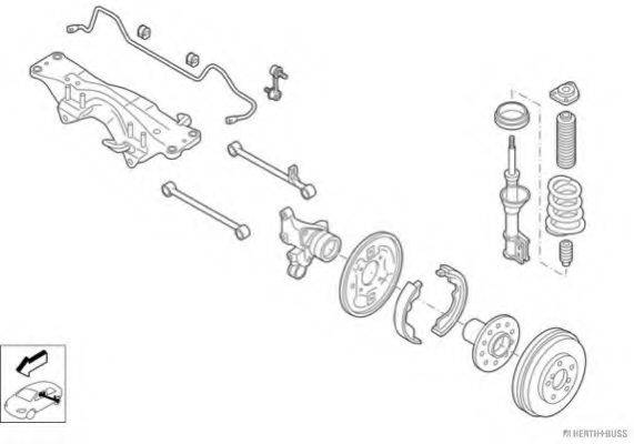 HERTH+BUSS JAKOPARTS N02784HA Рульове управління; Підвіска колеса