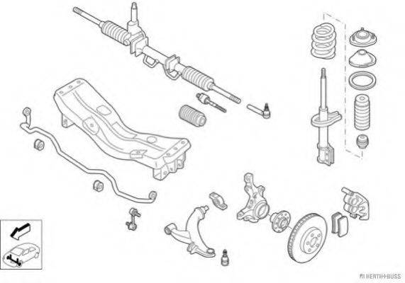 HERTH+BUSS JAKOPARTS N02784VA Рульове управління; Підвіска колеса