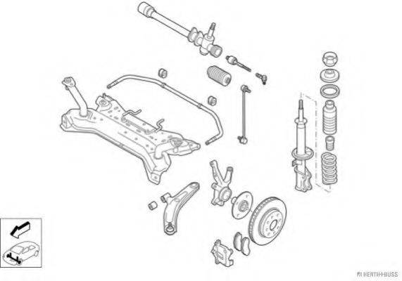 HERTH+BUSS JAKOPARTS N03118VA Рульове управління; Підвіска колеса