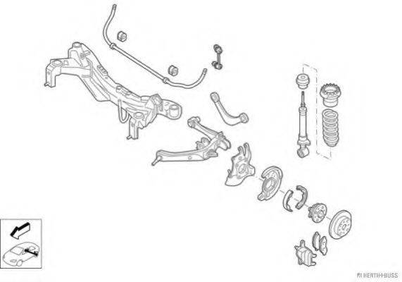 HERTH+BUSS JAKOPARTS N03438HA Рульове управління; Підвіска колеса