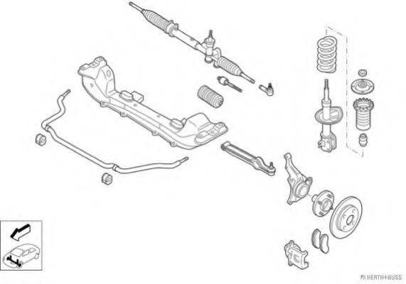 HERTH+BUSS JAKOPARTS N03511VA Рульове управління; Підвіска колеса