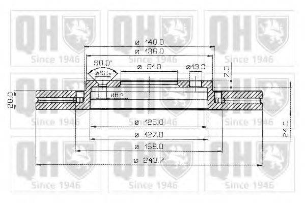 QUINTON HAZELL BDC3553 гальмівний диск