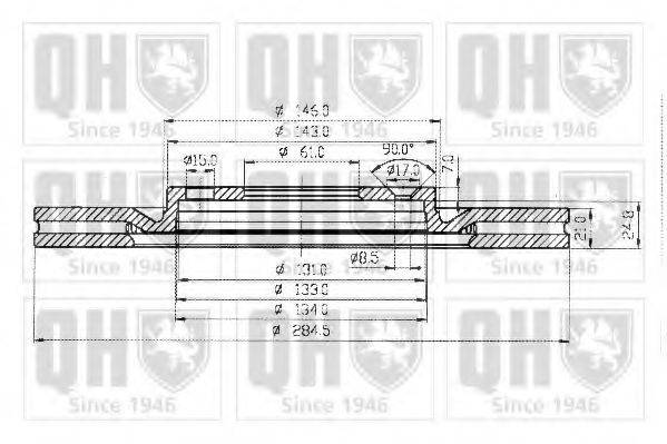 QUINTON HAZELL BDC3602 гальмівний диск