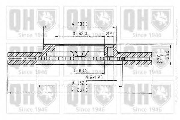 QUINTON HAZELL BDC3828 гальмівний диск