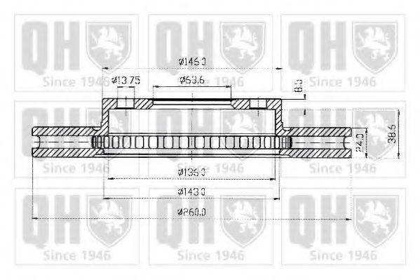 QUINTON HAZELL BDC3909 гальмівний диск