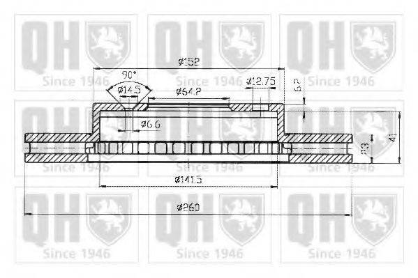 QUINTON HAZELL BDC4373 гальмівний диск