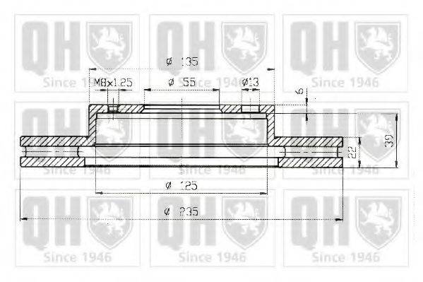 QUINTON HAZELL BDC4386 гальмівний диск