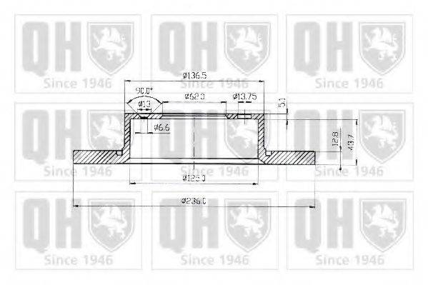 QUINTON HAZELL BDC4410 гальмівний диск