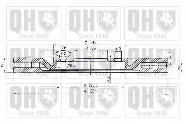 QUINTON HAZELL BDC4739 гальмівний диск