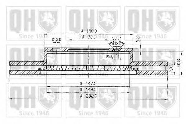 QUINTON HAZELL BDC4809 гальмівний диск