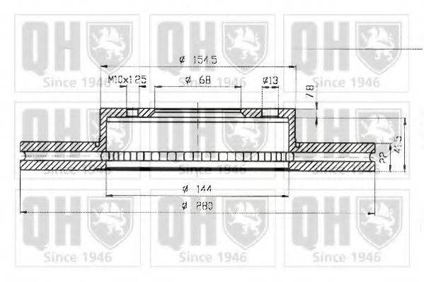 QUINTON HAZELL BDC4850 гальмівний диск