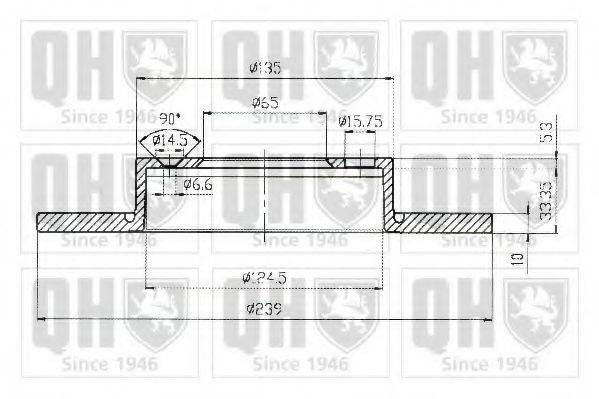 QUINTON HAZELL BDC4957 гальмівний диск