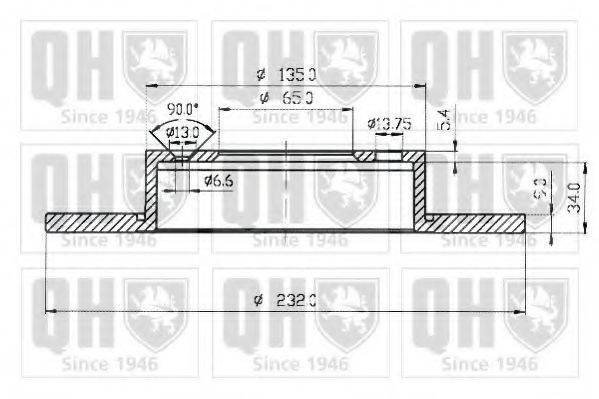 QUINTON HAZELL BDC5043 гальмівний диск