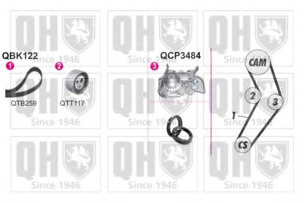 QUINTON HAZELL QBPK1222 Водяний насос + комплект зубчастого ременя