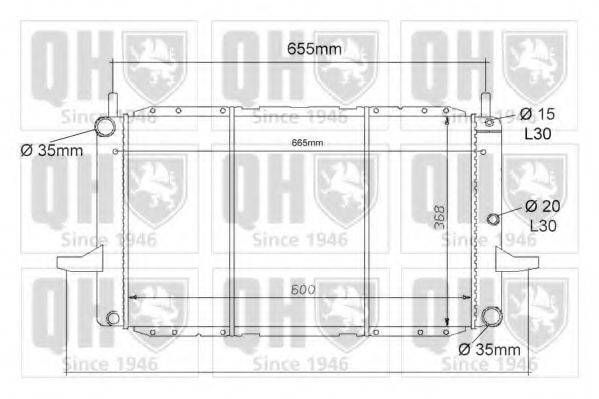 QUINTON HAZELL QER1123 Радіатор, охолодження двигуна