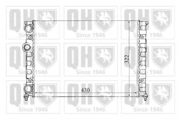 QUINTON HAZELL QER1412 Радіатор, охолодження двигуна
