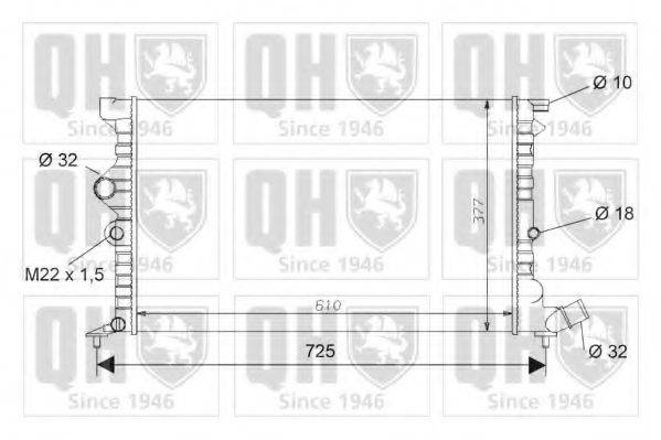 QUINTON HAZELL QER1508 Радіатор, охолодження двигуна