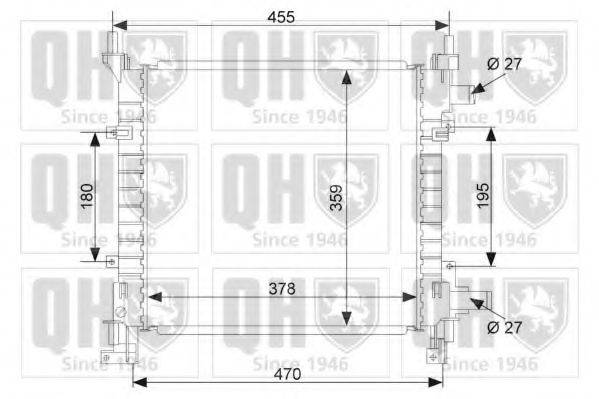 QUINTON HAZELL QER1637 Радіатор, охолодження двигуна
