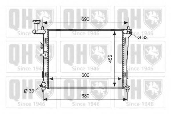 QUINTON HAZELL QER1648 Радіатор, охолодження двигуна