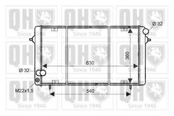 QUINTON HAZELL QER1837 Радіатор, охолодження двигуна
