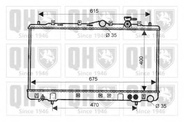 QUINTON HAZELL QER1939 Радіатор, охолодження двигуна